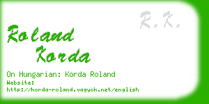 roland korda business card